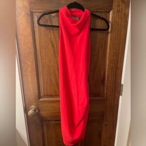 Amanda Uprichard Red Backless Dress